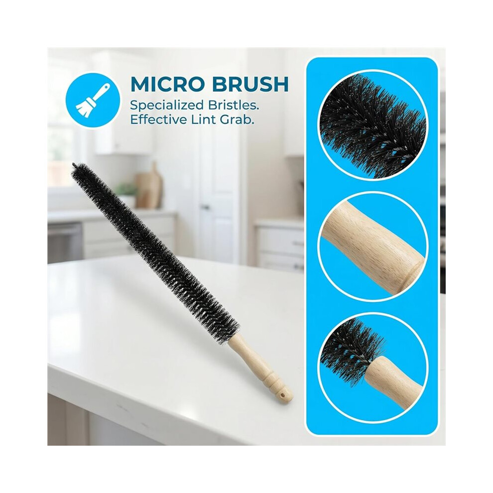 Upgraded Dryer Vent Cleaner Kit - Flexible Dryer Lint Vac Attachment Universal Fit Deep Cleans Clogged Vents 6031679590961