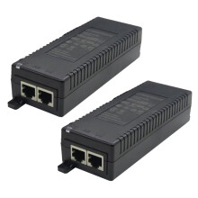55V POE-Injektor 90W MCU-Kontrollutgång 110-240Vac Nätadapter för IP-Kamera WiFi AP-Övervakningssystem, 2 St.