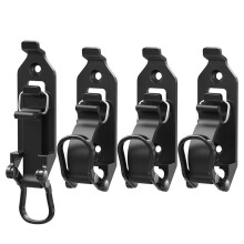 4pcs Heavy-Duty Shovel Mount for Roof Rack/Truck Bed Quick Release Shovel Axes Storage with Wall Mounting Kit