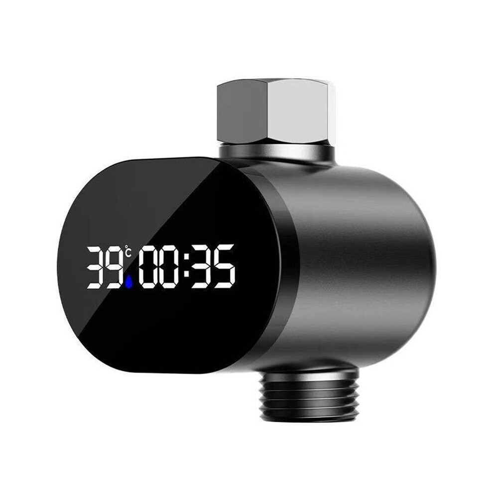 Saudism Led Digital Shower Temperature Display With Water Flow Power Generation Home Water Shower Thermometer