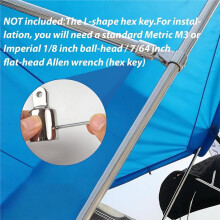Top Eye End Caps 7/8" - 316 Stainless Steel Marine Grade Hardware Sunshade Umbrella Connecting Fastener Bracket
