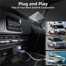 3 Meter Auto-Adapter 12-24V Snelladen USB-A+ Type C voor Starlink -Accessoires