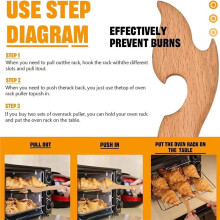 2Pcs Oven Rack Puller Prevent Scalding, Pull Out Hot Racks Safely, Long Handle for Toaster Oven, Kitchen, Air Fryer