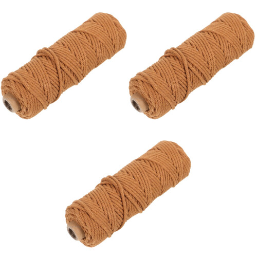 3Rouleaux Corde Coton Douce Beige Usage Animal DIY 1