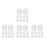 48Pièces Protecteurs Port Charge Type-C Transparent PVC Compact Mobile 4