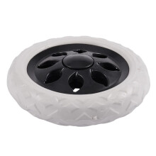 6X Black White Plastic Core Foam Shopping Trolley Cartwheel Casters