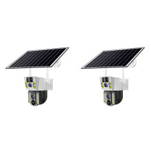 2X 8MP 4K HD Solar 4G Sim Doppelobjektiv V380pro Security IP-Kameras mit Geringem Stromverbrauch, PIR-Personenerkennung für Den Außenbereich