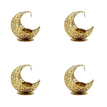 4X B-Świecznik Ramadan Metalowy Świecznik Eid Mubarak Dekoracja Światło Luksusowe Wesele Muzułmańskie Przyjęcie Eid Al AdhaGift