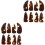 2 Sets Nail Samples Sticks Round Zither Card Finger Pick Protectors 2