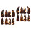 2 Sets Nail Samples Sticks Round Zither Card Finger Pick Protectors 3