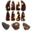 2 Sets Nail Samples Sticks Round Zither Card Finger Pick Protectors 8