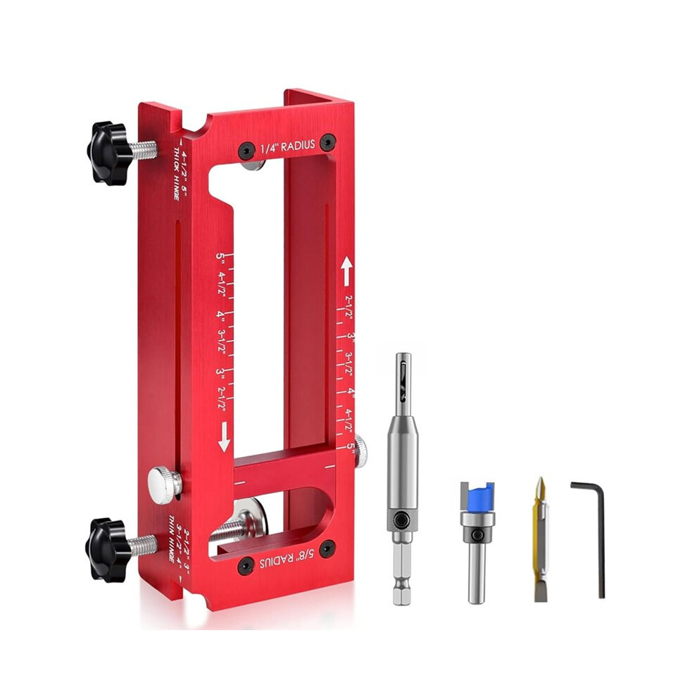 2 In 1 Hinge Drilling Fixture Combination Door Frame Stable Locator Woodworking Installation Screws Diy Auxiliary Tools 4712847569041