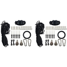 2X Kit de Carro de Anclaje Sistema de Kit de Coche de Anclaje de Canoa para Kayak Resistente Inflable con Accesorios