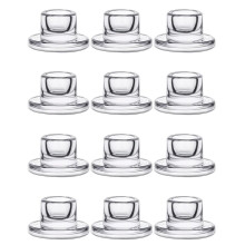 12PCS Clear Glass Taper Candle Holders for Table Centerpieces and Home Decor for Party