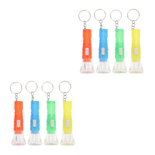 20Pcs Assorted Color Mini Plastic Torch Keychain Flashlight for Hiking 1