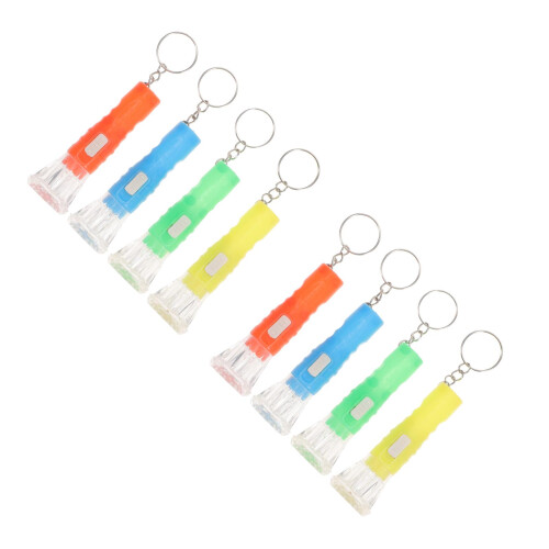 20Pcs Assorted Color Mini Plastic Torch Keychain Flashlight for Hiking 2