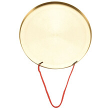 2pcs 22cm Hand Gong Brass Copper Chapel Opera Percussion with Round Hammer