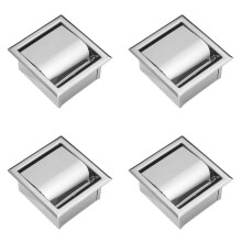 4X Stainless Steel Recessed Toilet Paper Holder Wall Toilet Paper Holder,Modern Style Toilet Paper Holder