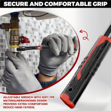 6" 8" 10" Multi-Function Self-Locking Pipe Wrench Set, Steel,Plumbers Wrench with Self Tightening Function