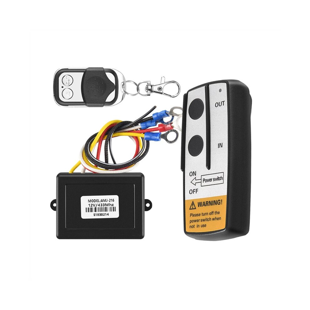 12V 12Volt Winch Wireless Remote Control Set For Truck Atv Suv Trailer Off-Road Vehicle Electric Winches Accessory 4713729374128