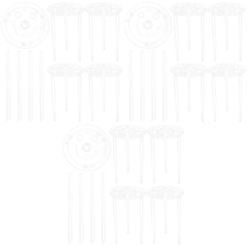 15Sets Transparent Cake Board and Dowels Tiered Cake Stand Kit 1