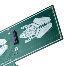 PCIe 5.0 X16 auf 4x E3.S SSD-Erweiterungskarte, 512 Gbit/S Ultra Speed, EDSFF E3.S SSD-Adapterkarte, Unterstützt Software--Arrays