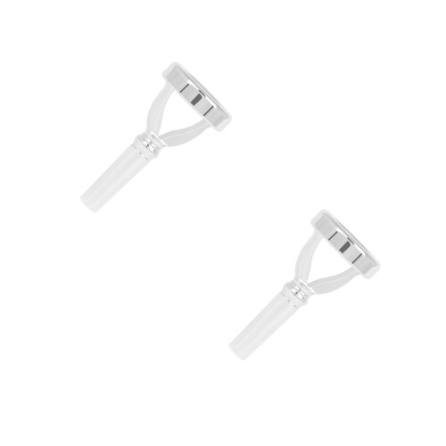 2Pcs Brass Tuba Mouthpiece Silver Instrument Replacement 2
