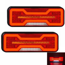 1 Paire de Feux Arrière à LED Multifonctions 12 V/24 V pour Camions et Remorques