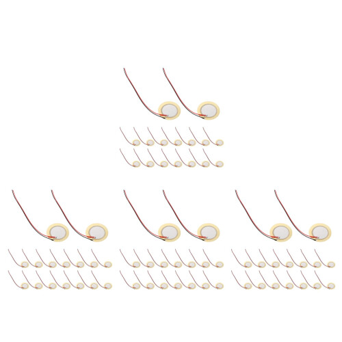 140Pcs Copper Piezo Buzzer Sensor for Guitar Drum Trigger with Wire 2