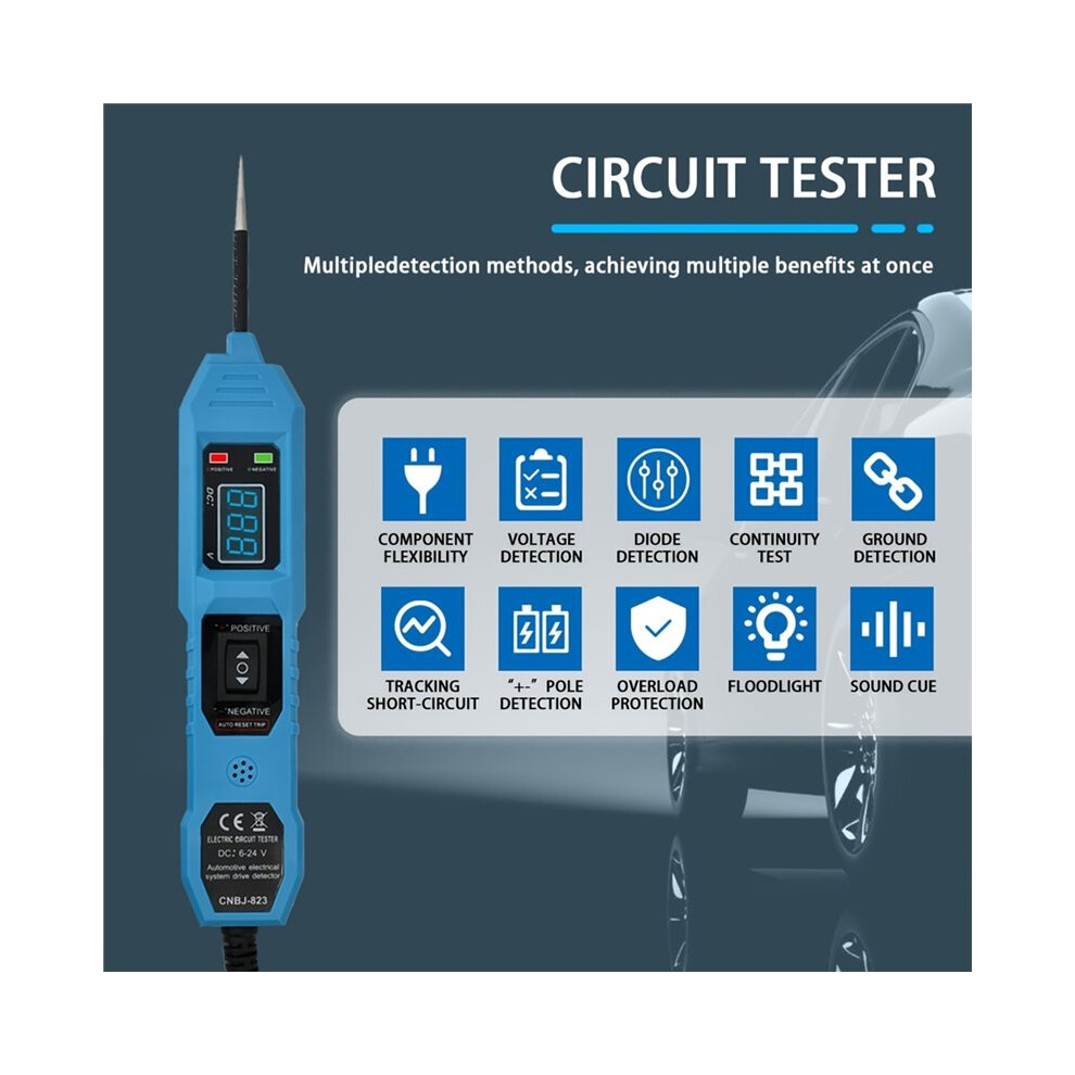 Car Circuit Tester With Led Voltage Display, 6V-24V Automotive Car Electric Fuse & Voltage Tester 4711422369885