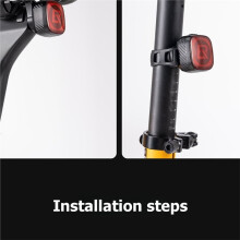 ROCKBROS Bike Lights Waterproof Rear Light 4 Modes Bike Lamp with Intelligent Brake Sensor for Safe Night Riding