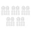 60Pcs Transparent Type-C Mobile Phone Charging Port Dust Plug Covers 7