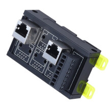 RJ45-Netzwerkanschluss-Klemmenblock für DIN-Schienenmontage auf 8-Poligen 2-Loch-Hub, Signalwandler RS232, RS485, RS422