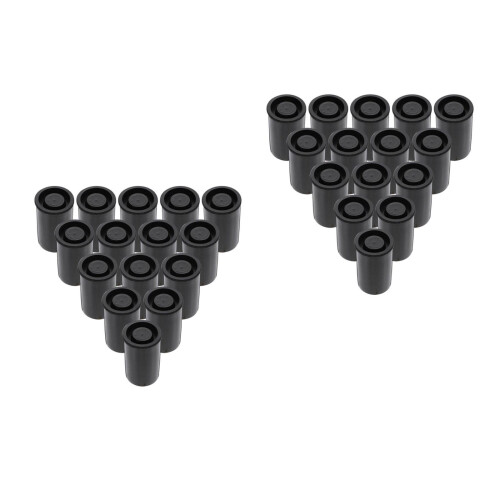 60Pcs Black Pe Film Canisters with Lids Stackable Plastic Storage Case 1