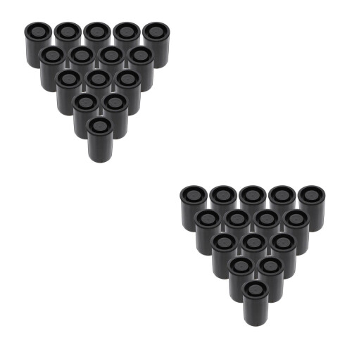 60Pcs Black Pe Film Canisters with Lids Stackable Plastic Storage Case 2