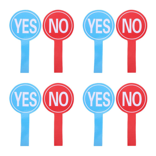 8Pièces Panneaux Vote Main Éponge Colorée Simple Face Non École 1