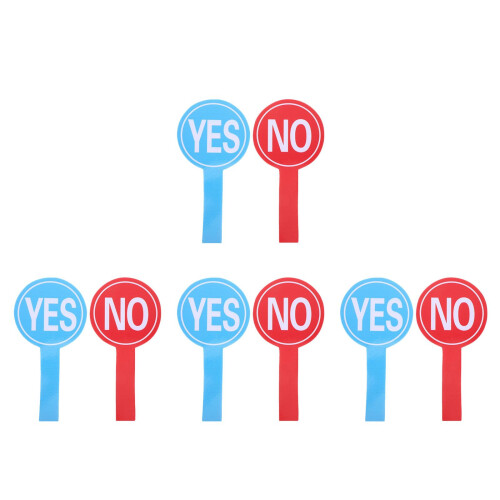 8Pièces Panneaux Vote Main Éponge Colorée Simple Face Non École 2