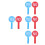 8Pièces Panneaux Vote Main Éponge Colorée Simple Face Non École 4