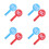 8Pièces Panneaux Vote Main Éponge Colorée Simple Face Non École 7