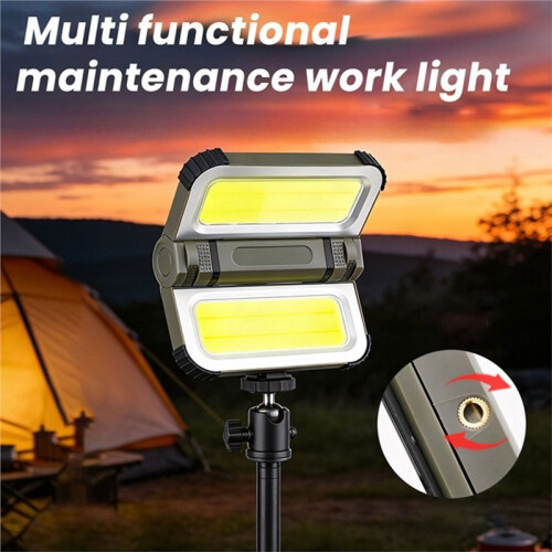Portable Solar Camping Light Outdoor Foldable Type-C Charging Hanging Tent Light Magnetic Work Light