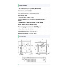 60GHz Millimeter Wave Module LD6003 Respiratory Heart Rate Detection Module Human Presence Sensor for Home