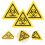 16Pcs Pc Material Biological Hazard Warning Stickers in Yellow 8