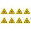 16Pcs Pc Material Biological Hazard Warning Stickers in Yellow 9
