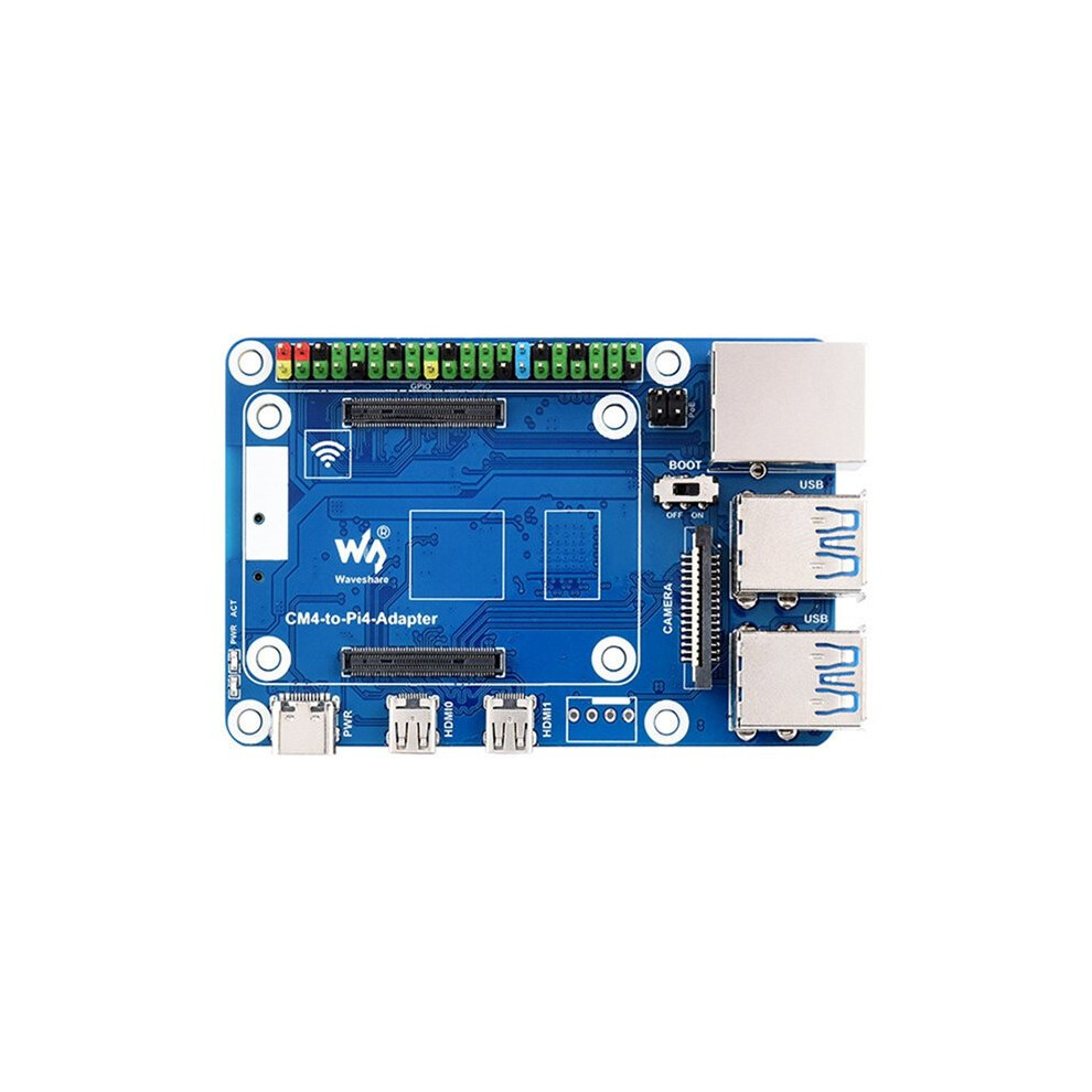 Waveshare Cm4 To Pi 4B Adapter For Raspberry Pi Cm4 With Gpio Poe -Compatible Usb 3.0 Ethernet Expansion Board For Rpi 4B 6033997787610