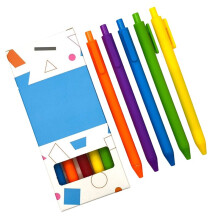 Confezione da 5 Penne Gel - 5 Penne per Confezione, Inchiostro Nero Ad Asciugatura Rapida da 0,5 mm, Punta Fine, Scrittura Fluida.