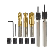 12 PCS Spotlas Cutter Sets Dubbelzijdig, 3/8" en 5/16" HSS Spotlas Cutter Verwijderboor met Hex Shank
