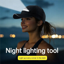 Cappellini da Baseball A LED con Torcia Integrata, Cappelli da Baseball per Attività All'Aperto con Luce Integrata, Lampada Frontale per Uomo, Pesca,