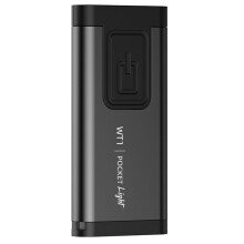 Lampe Torche Porte-Clés LED Rechargeable avec Alarme Sonore de 100 DB, Clip de Fixation, Format EDC, 200 Lm, Ultra-Mince, Noire