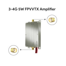 3-4 GHz 5 W FPV VTX-Verstärker, 100-1000 MHz Hocheffizientes -Verstärkermodul, 35 DB Verstärkung für Signalverstärkung über Große Entfernungen