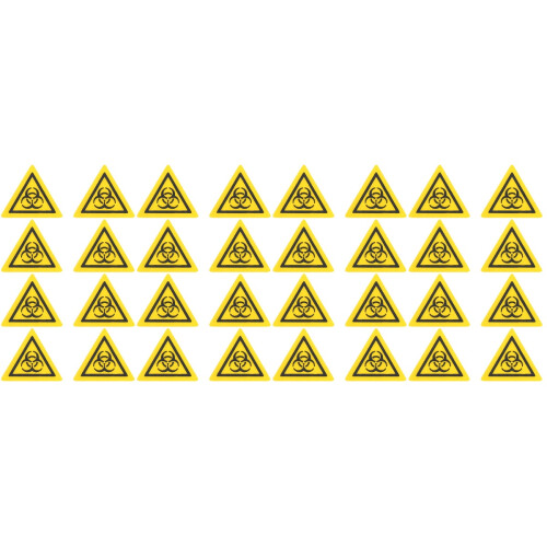 32Pcs Pc Material Caution Stickers Biological Safety Signs for Labs 2
